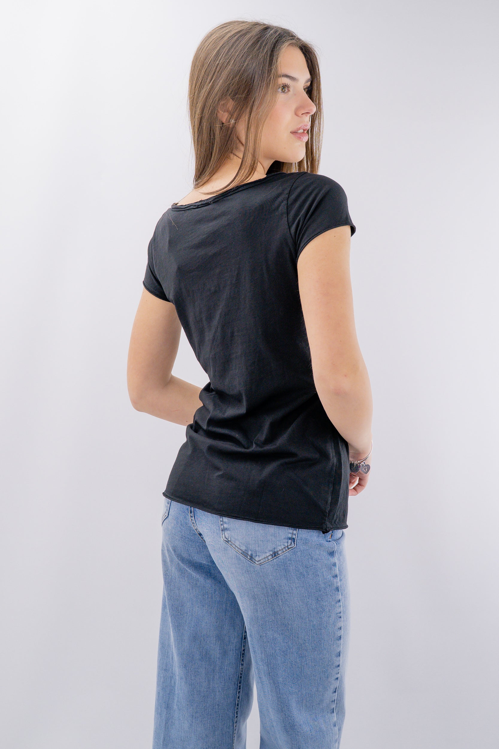 T-shirt Serafino in cotone