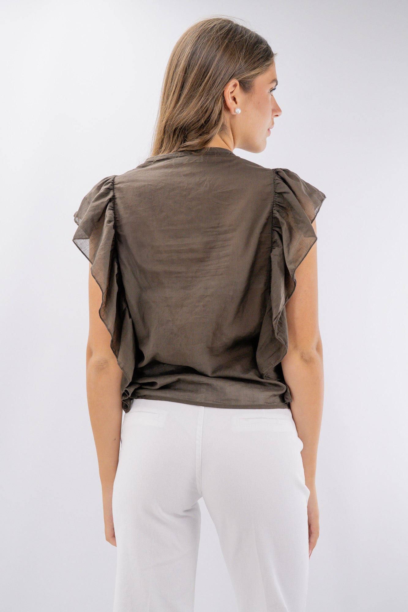Camicia con rouches