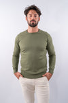 Maglia girocollo con toppe e ricamo decorativo