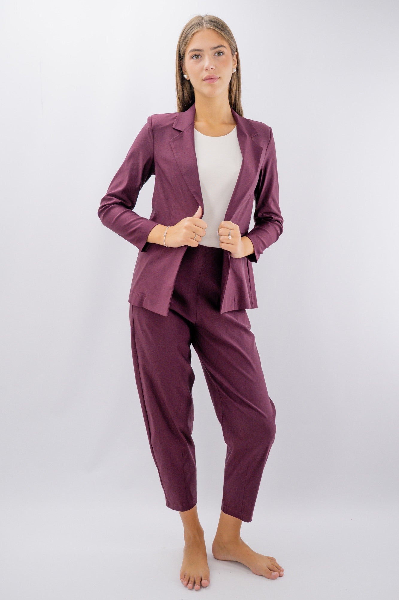 Completo coordinato: blazer sartoriale e pantaloni a ovetto