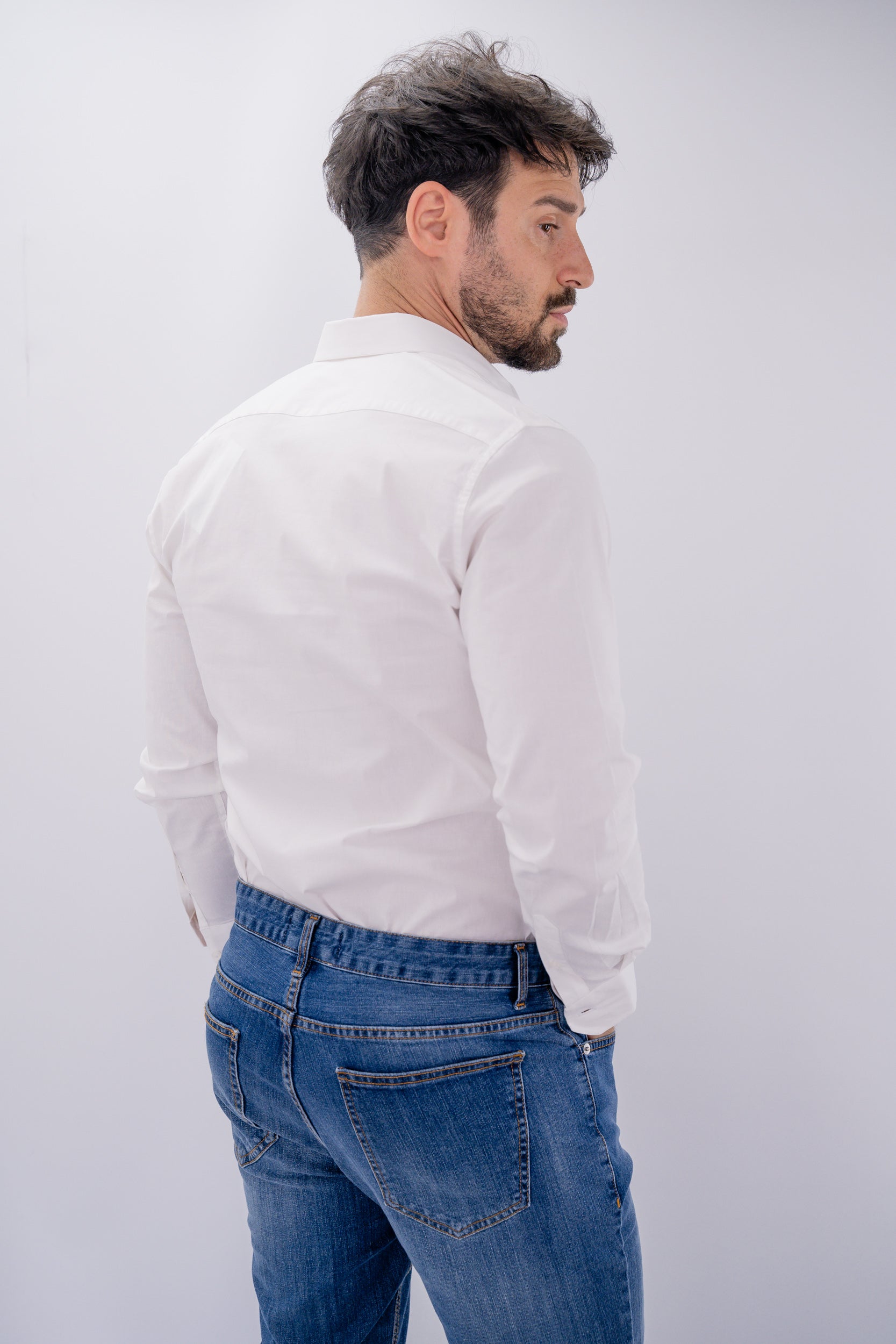 Camicia slim in puro cotone
