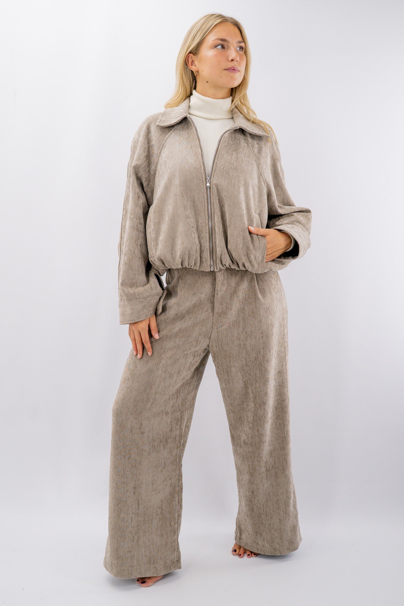 Giacca bomber con zip