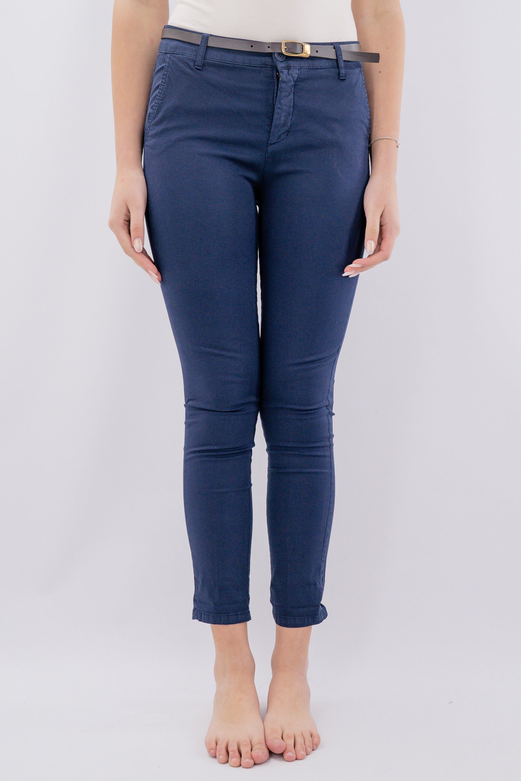 Pantaloni chino in tela di cotone