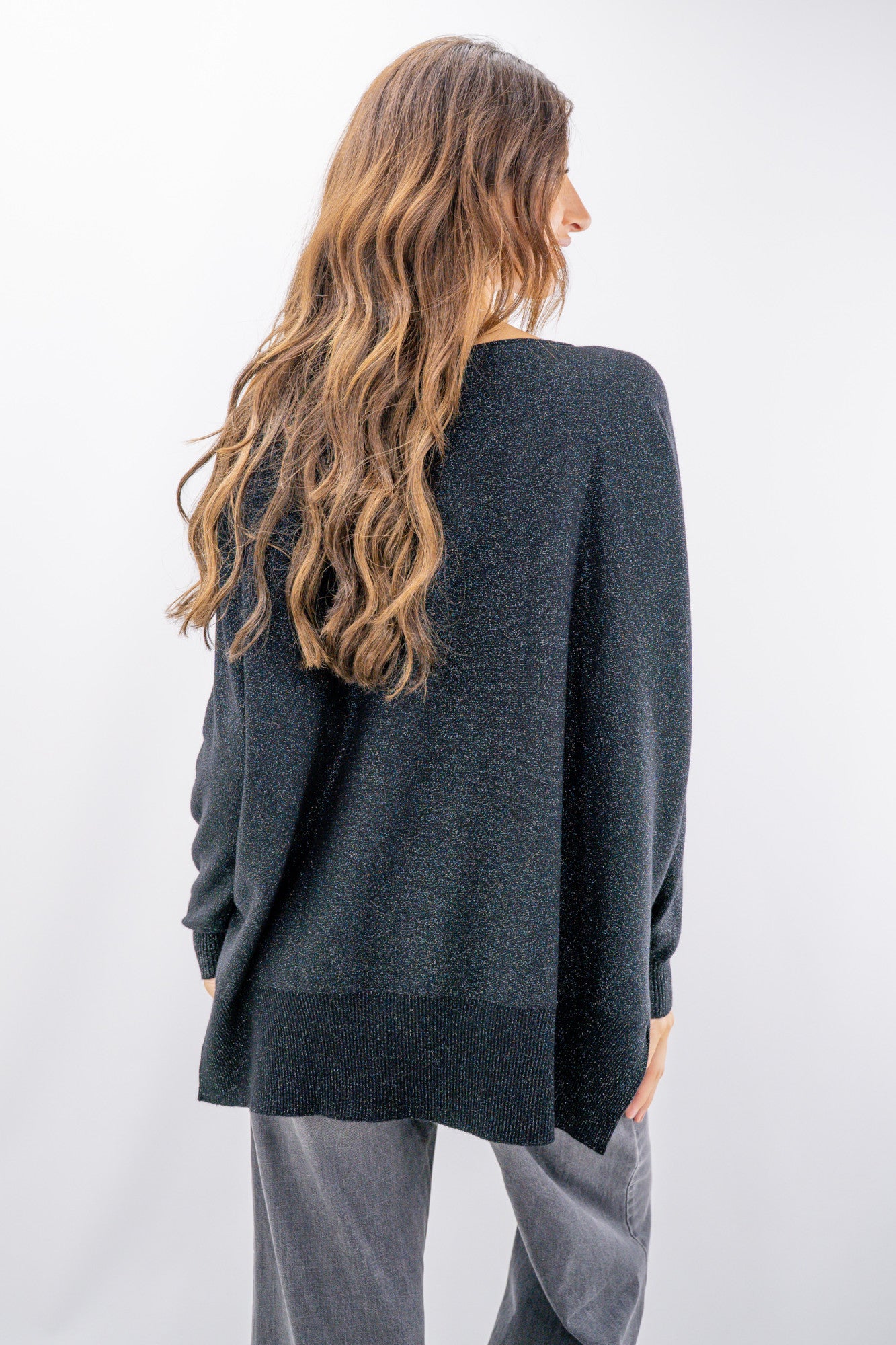 Maglia oversize con lurex
