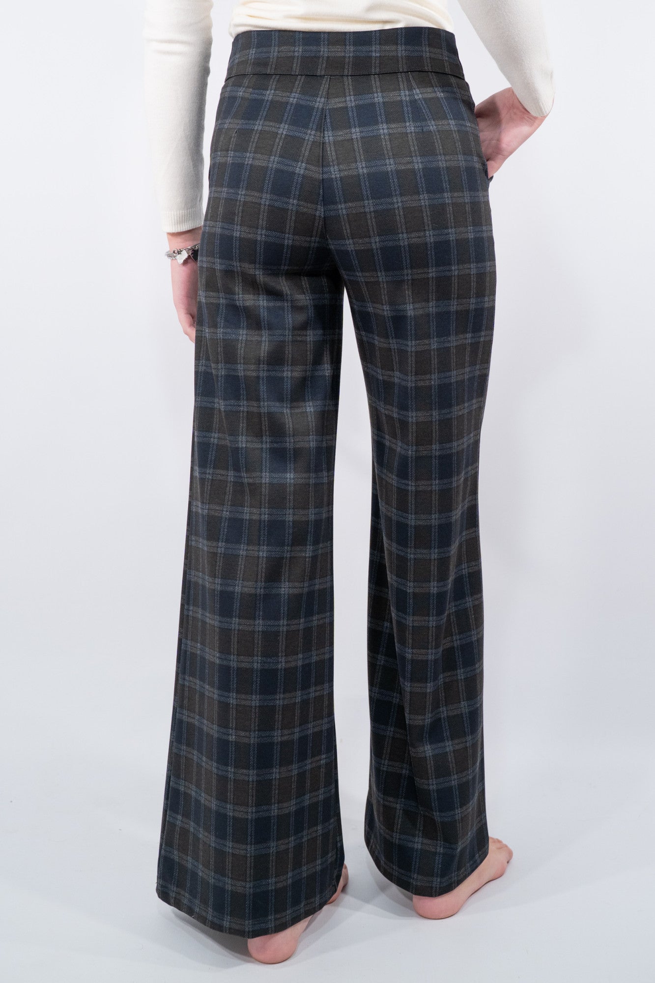 Pantalone sartoriale palazzo a quadri