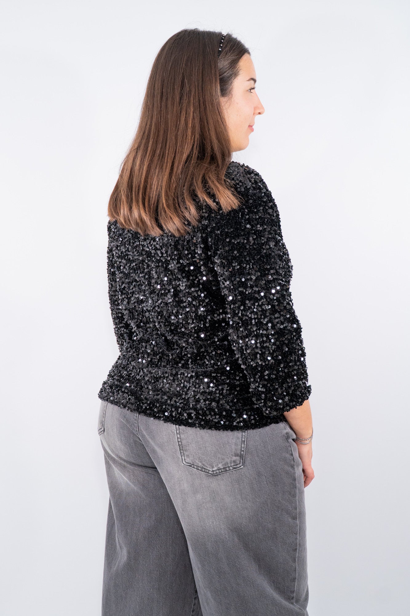Maglia 3/4 con paillettes