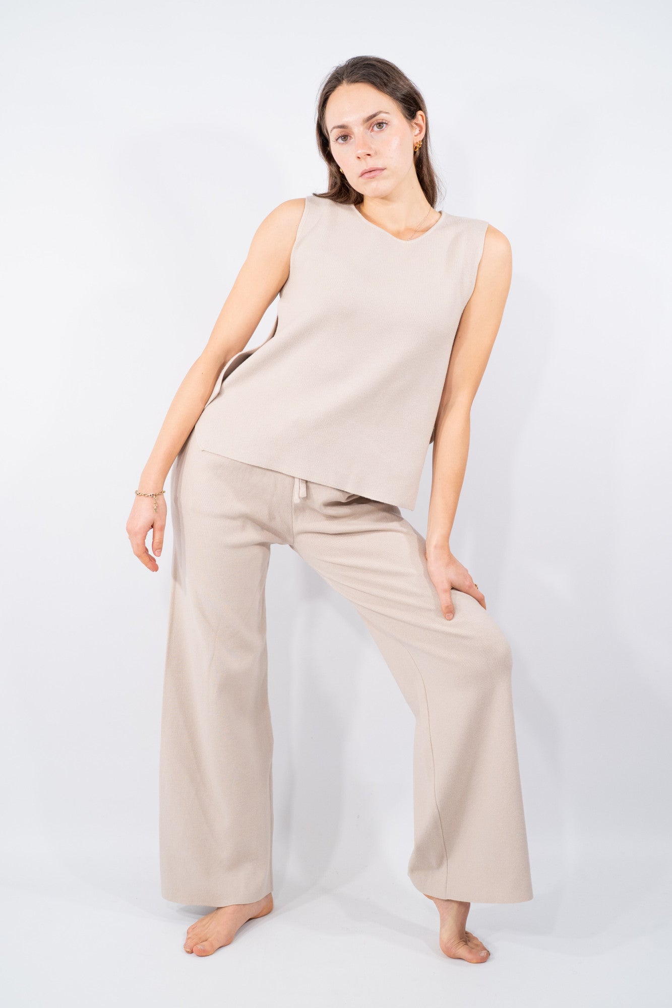 Gilet in maglia con bottoni laterali