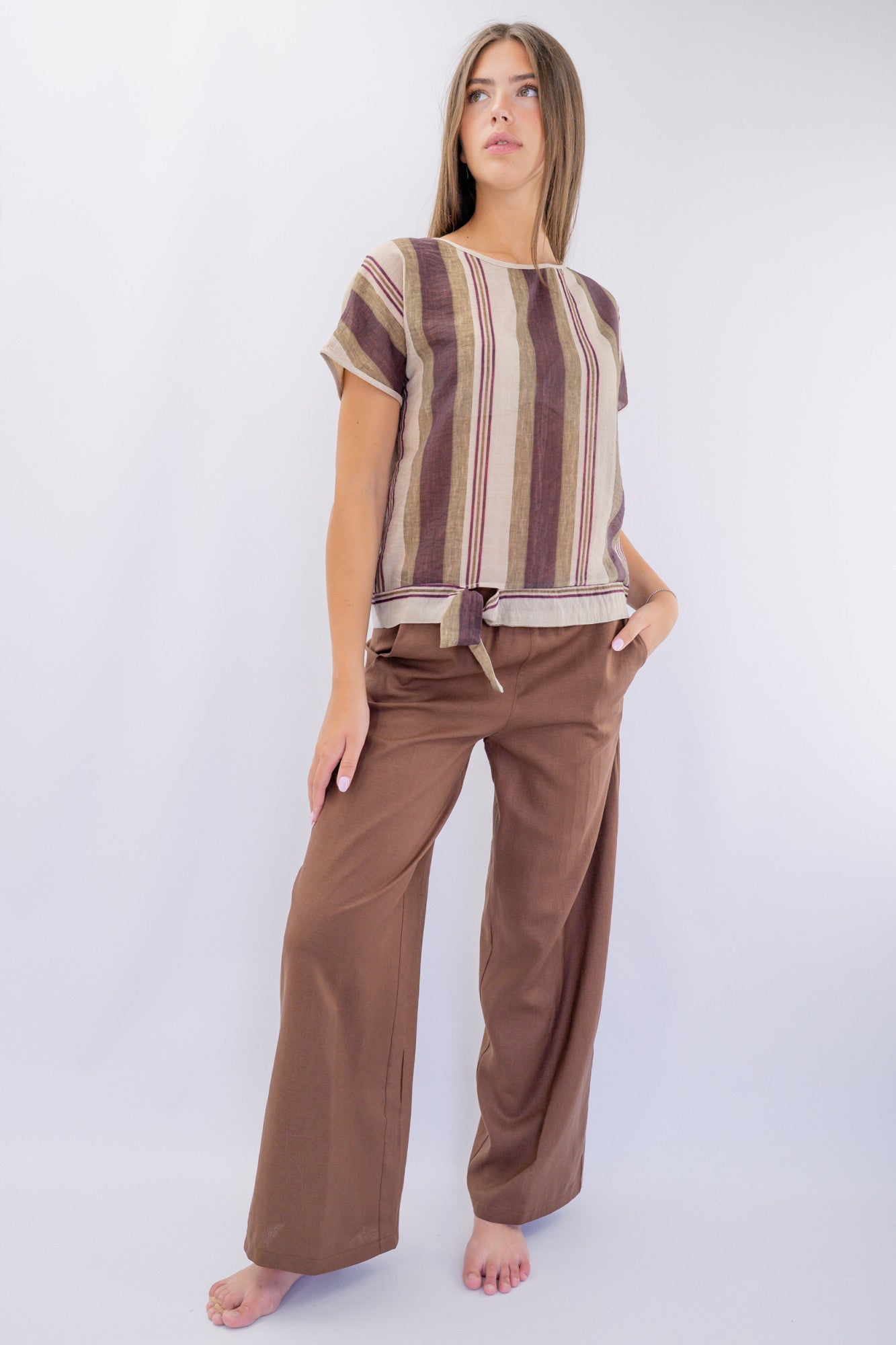 Pantalone a palazzo con elastico