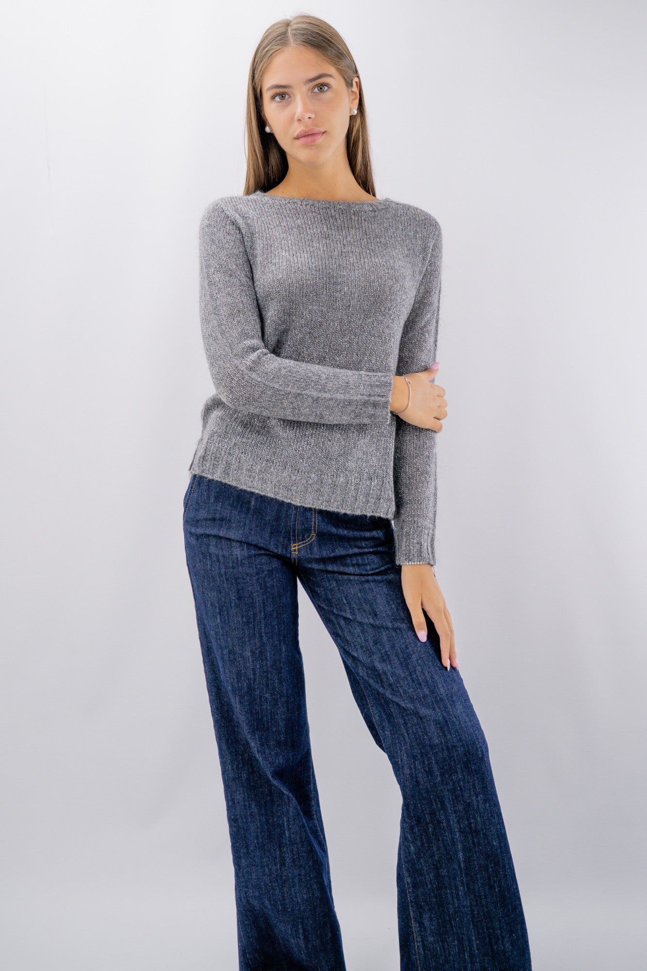 Maglia girocollo lurex