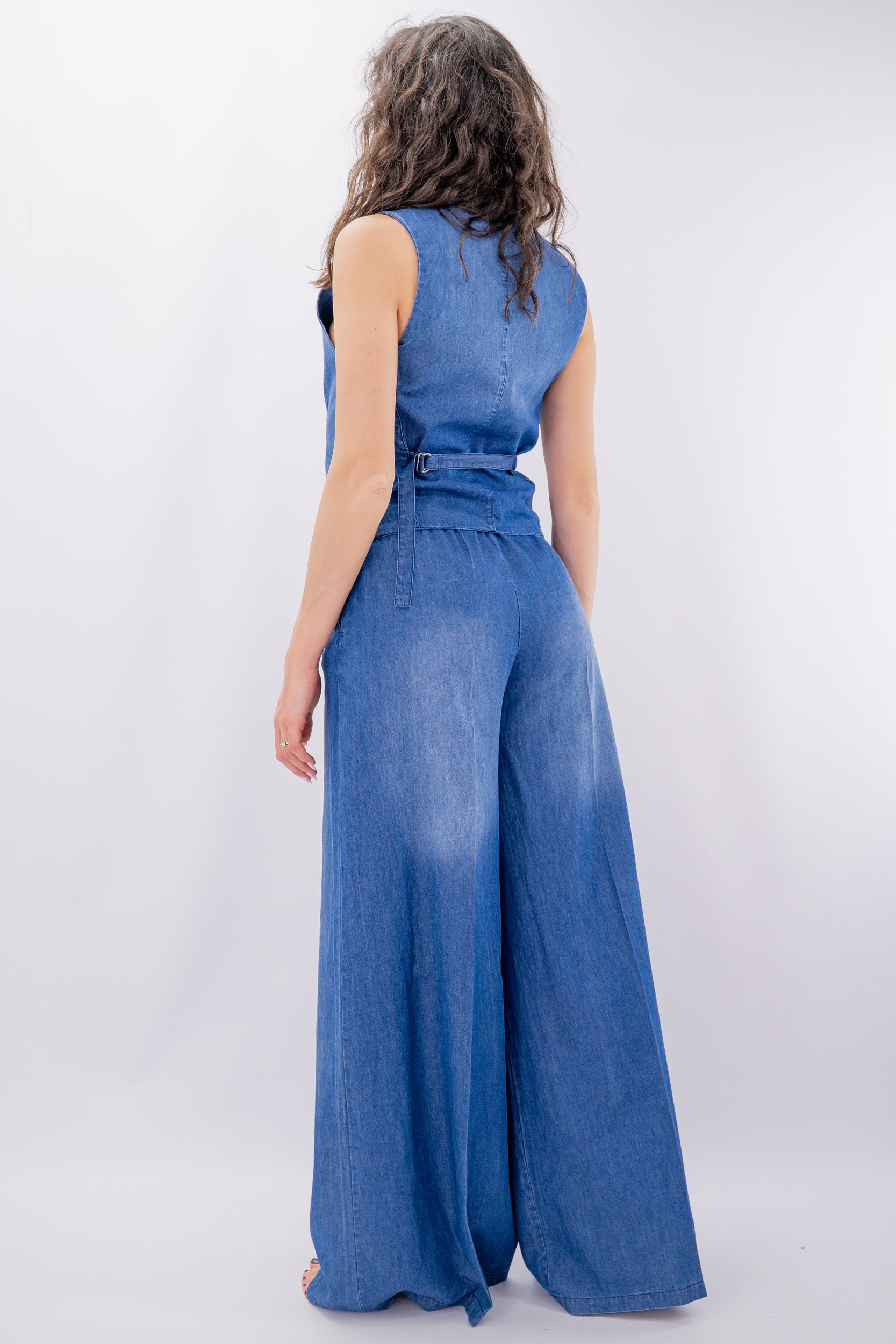 Gilet in chambray di jeans