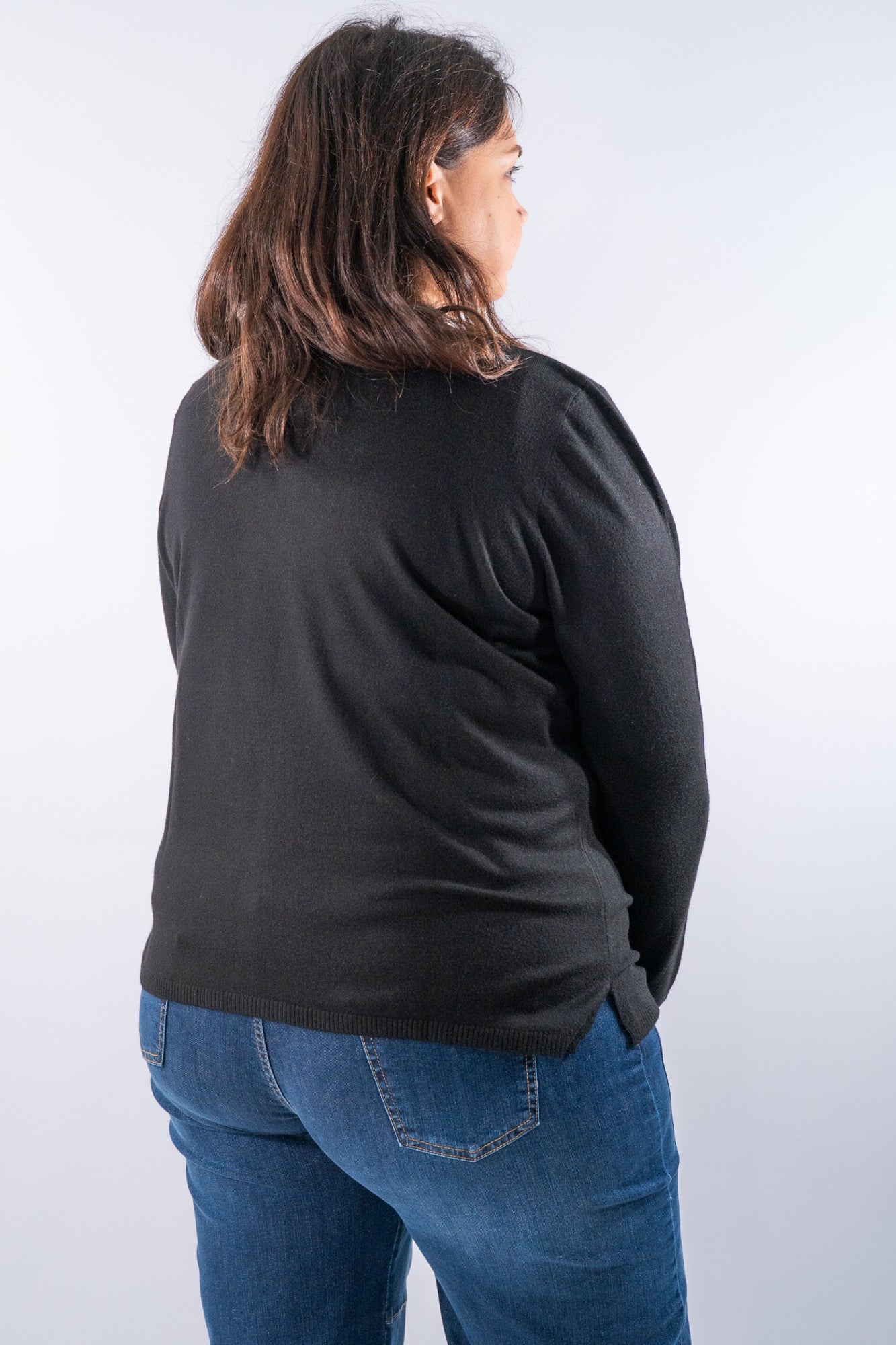 Maglia scollo a V con spacchi