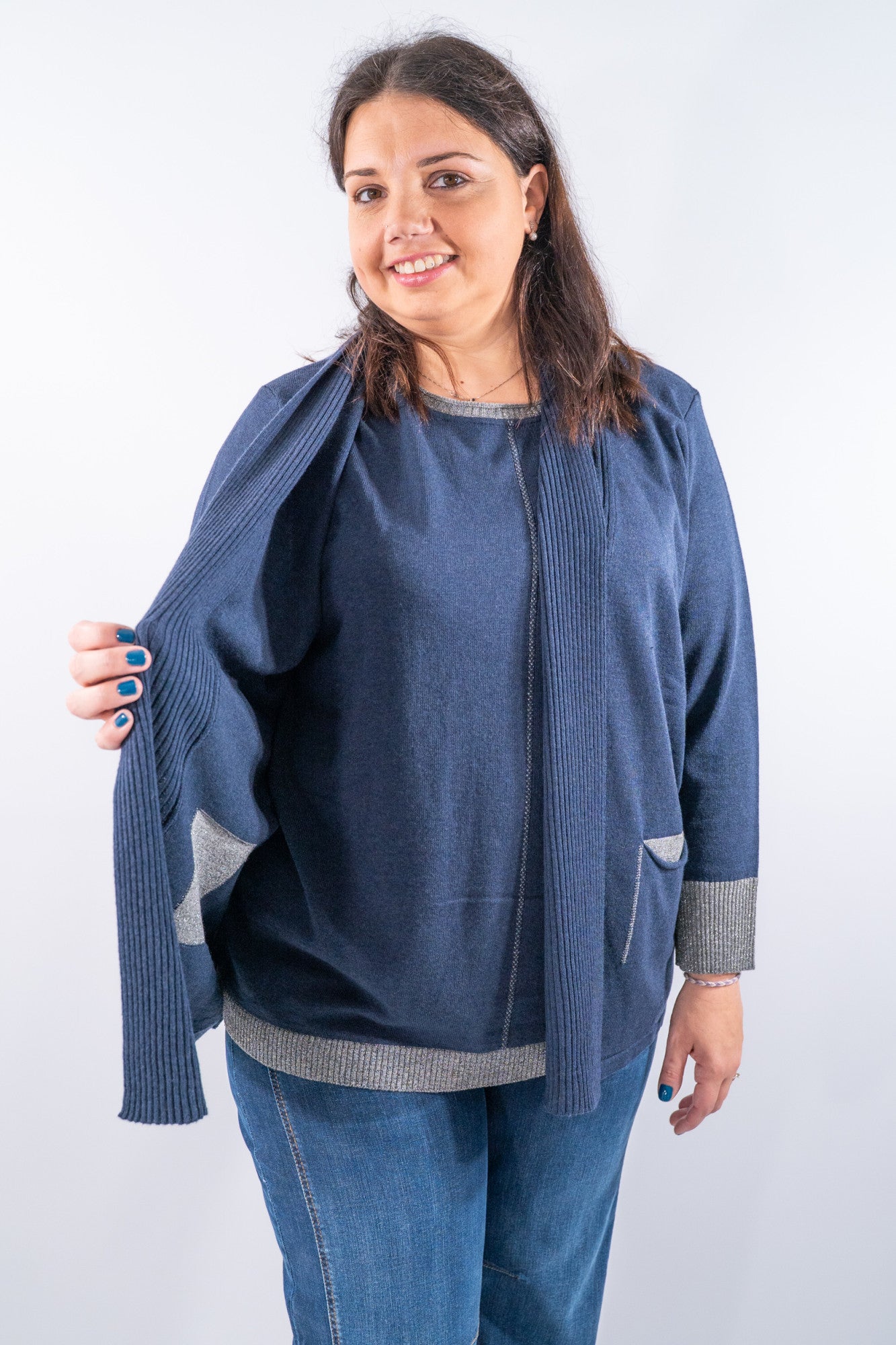 Maglia effetto twin‑set