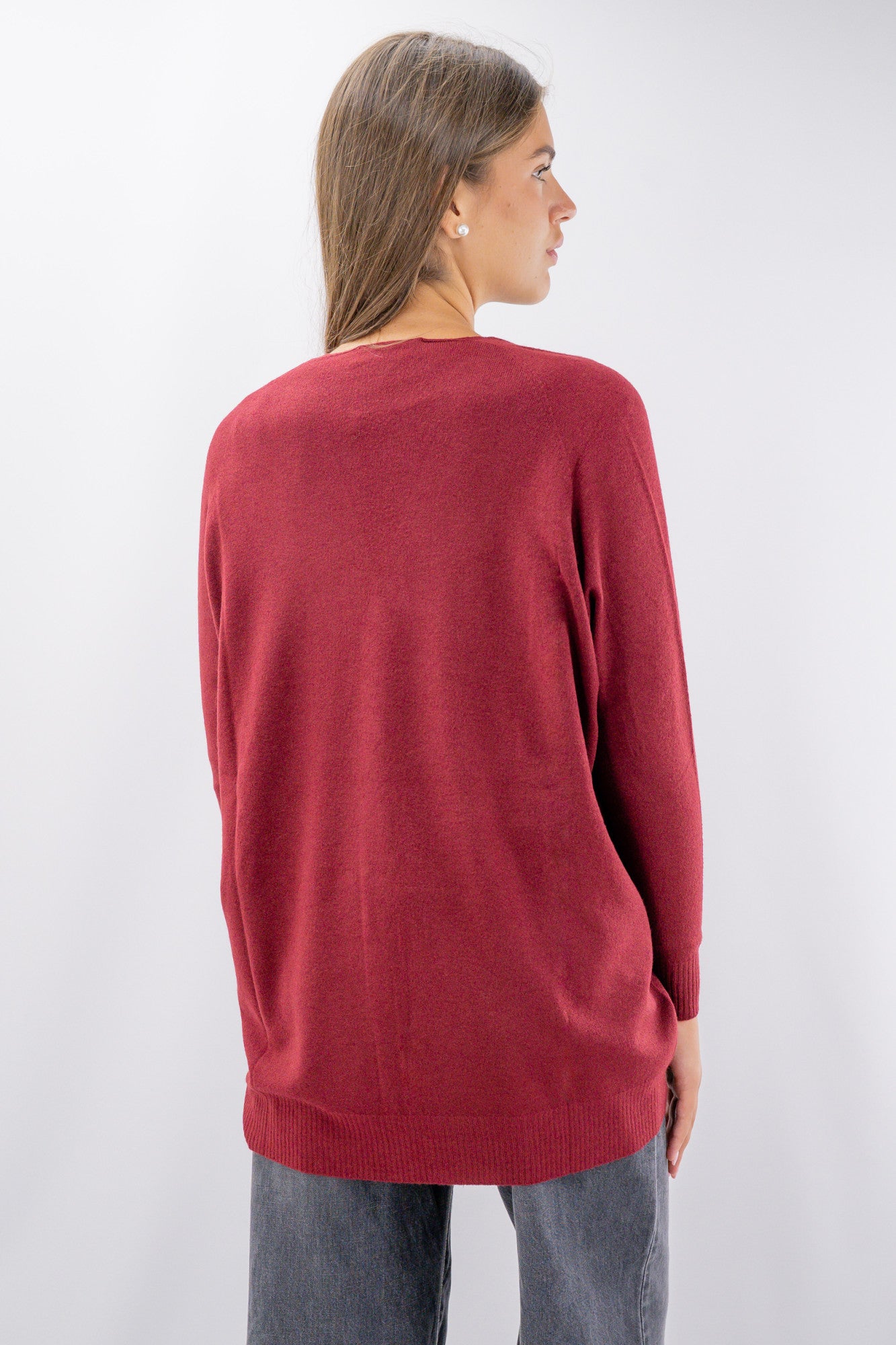 Cardigan lungo con bottoncini