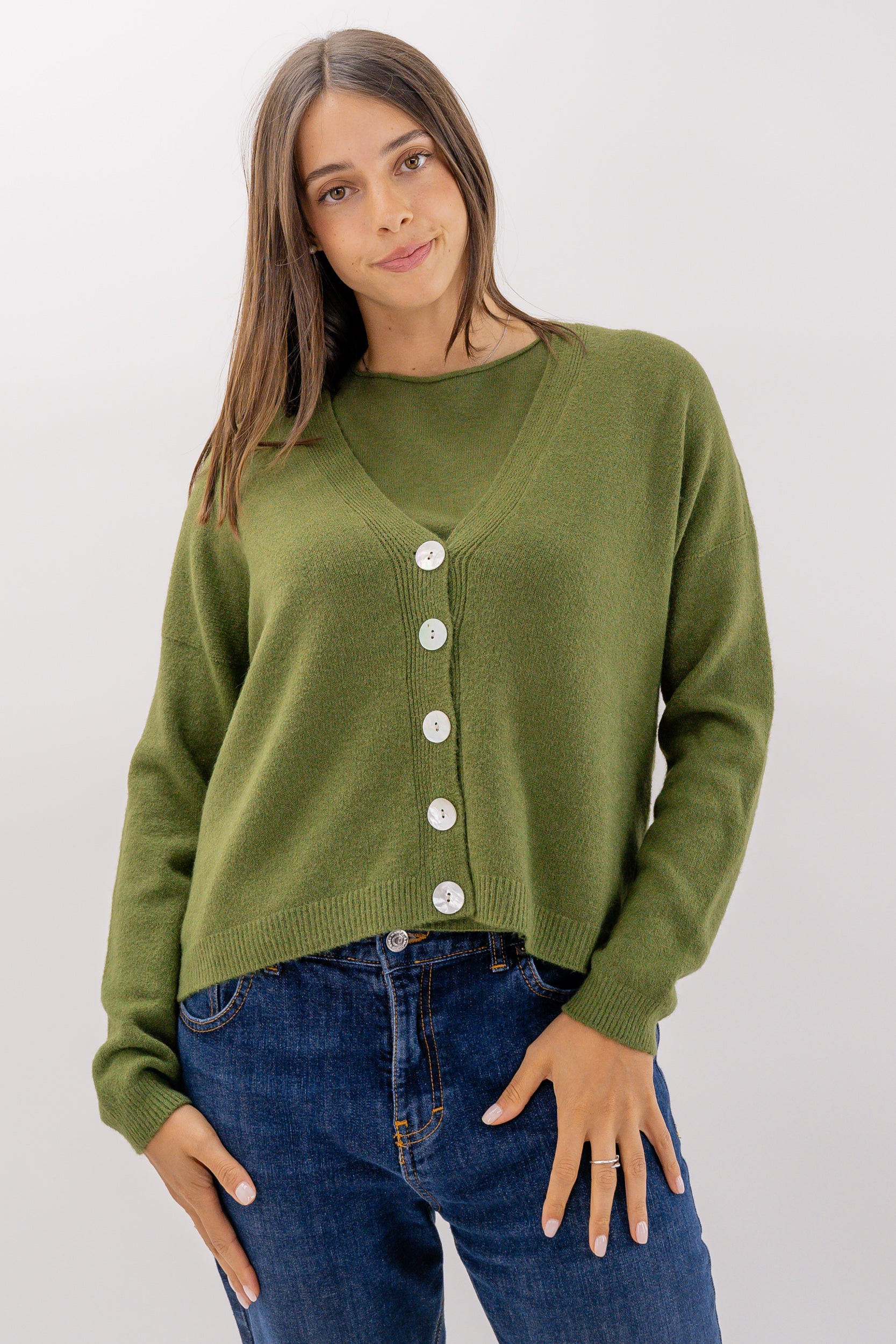 Cardigan cropped morbido