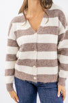 Cardigan rigato trendy con bottoni