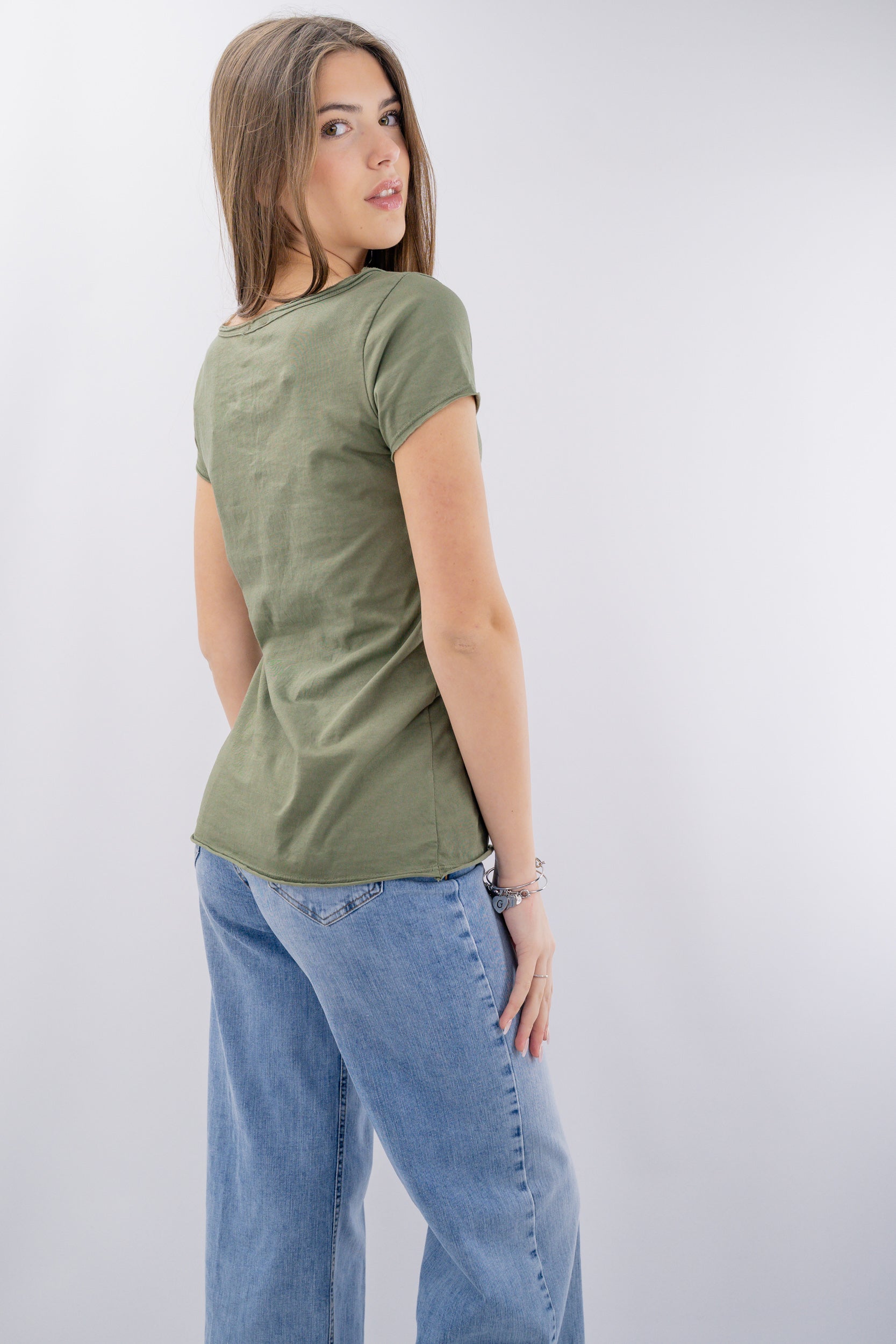 T-shirt Serafino in cotone