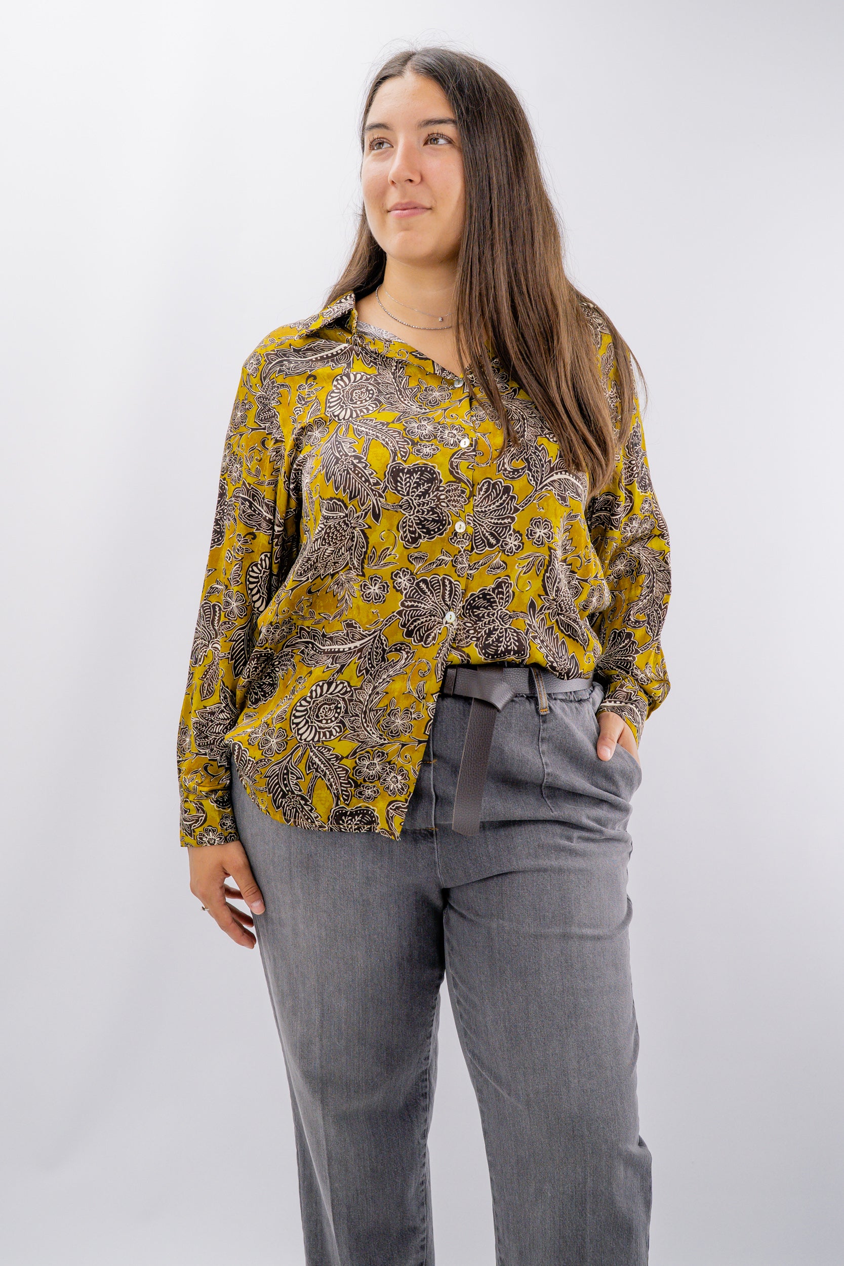 Camicia oversize stampa Paisley