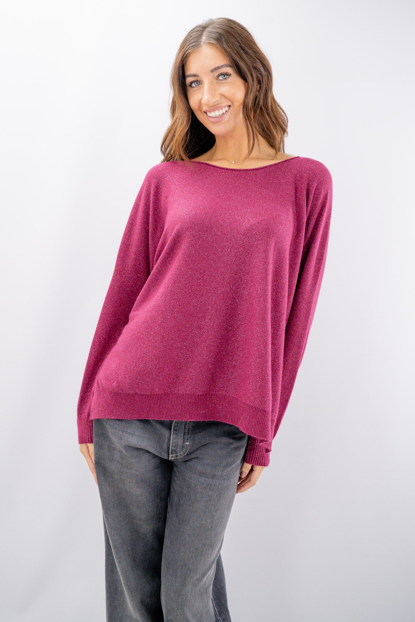 Maglia oversize con lurex