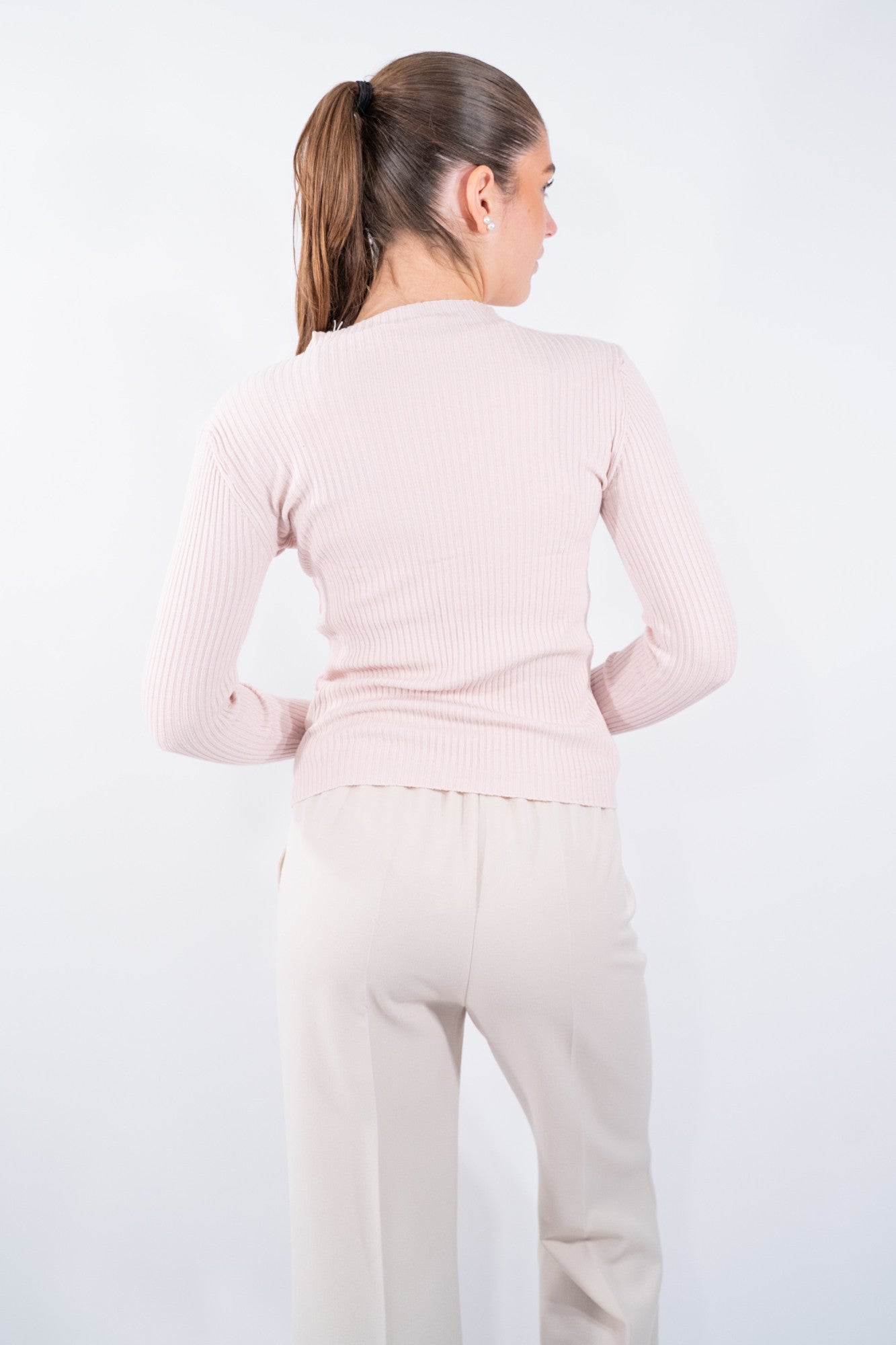 Lupetto a costine fit slim