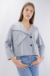 Blazer in punto Milano con revers ampi
