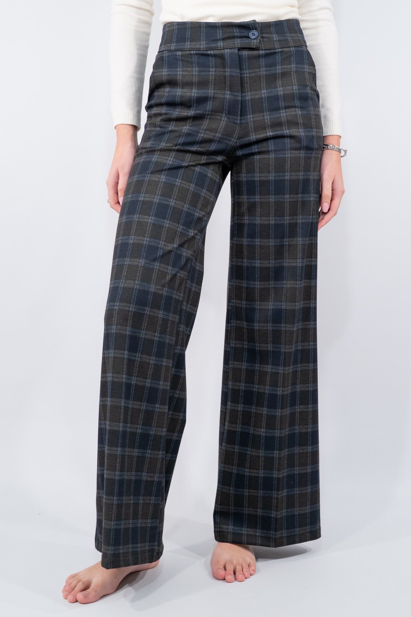 Pantalone sartoriale palazzo a quadri