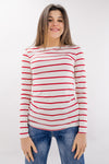 T- shirt a righe bicolor
