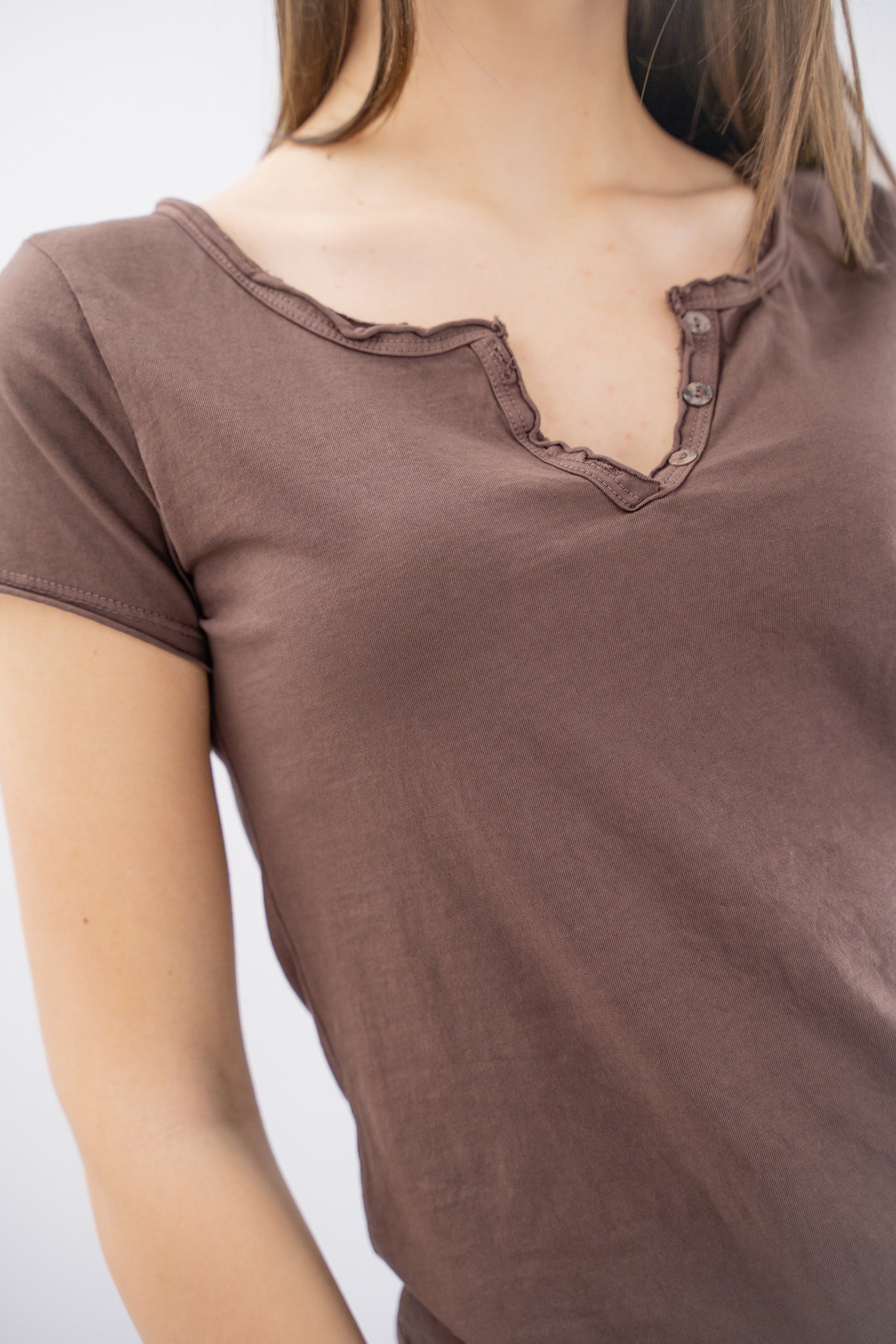 T-shirt Serafino in cotone