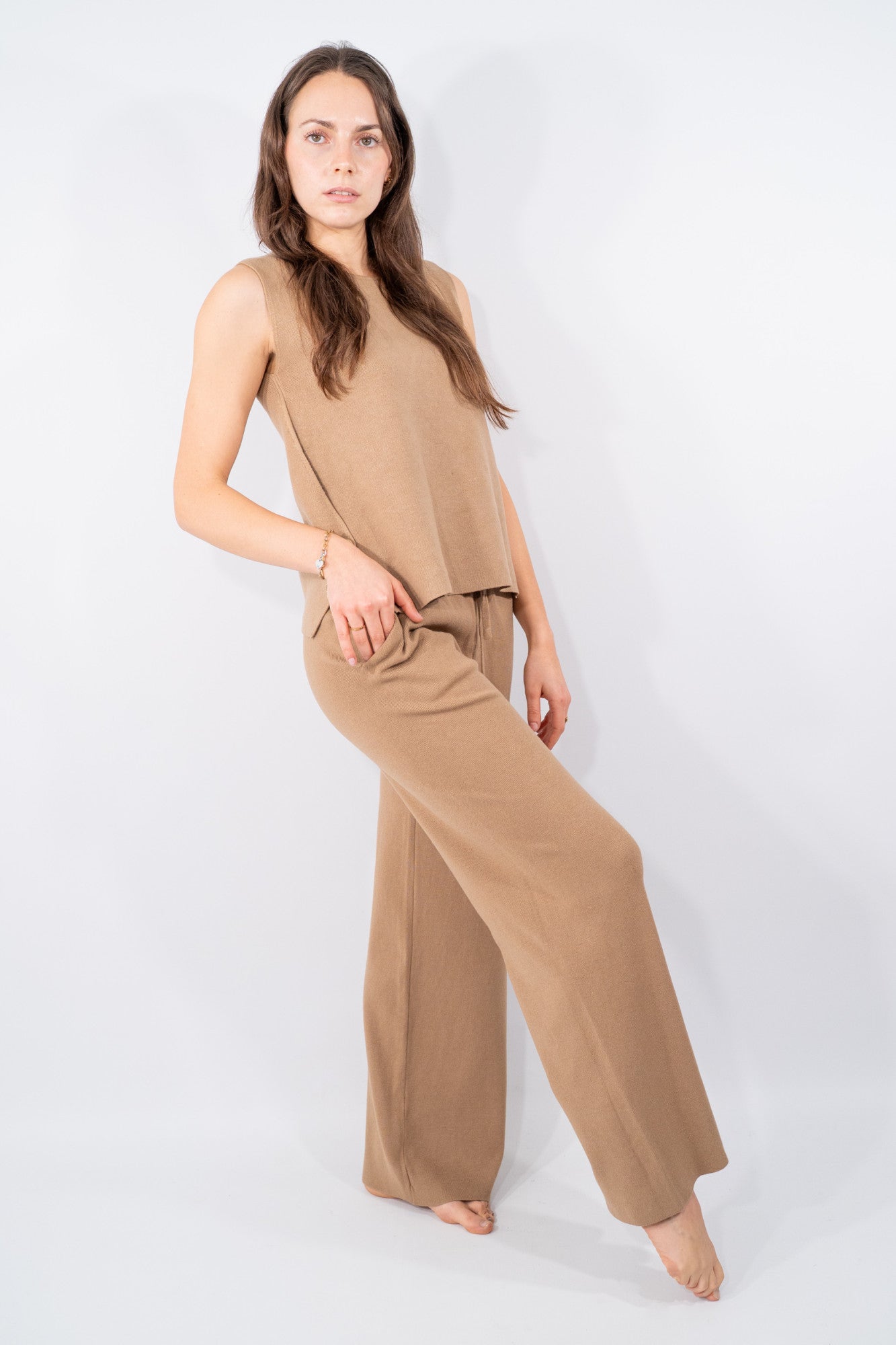 Gilet in maglia con bottoni laterali