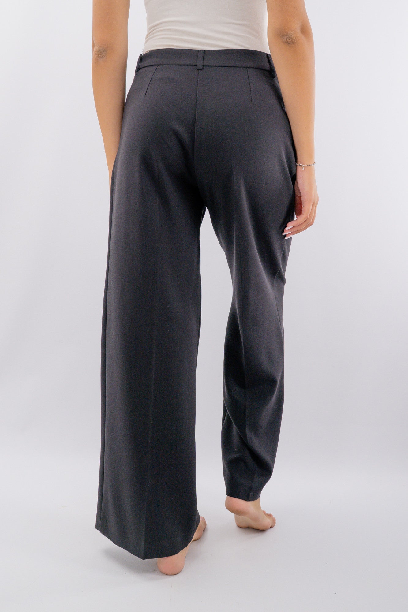 Pantalone palazzo con pinces