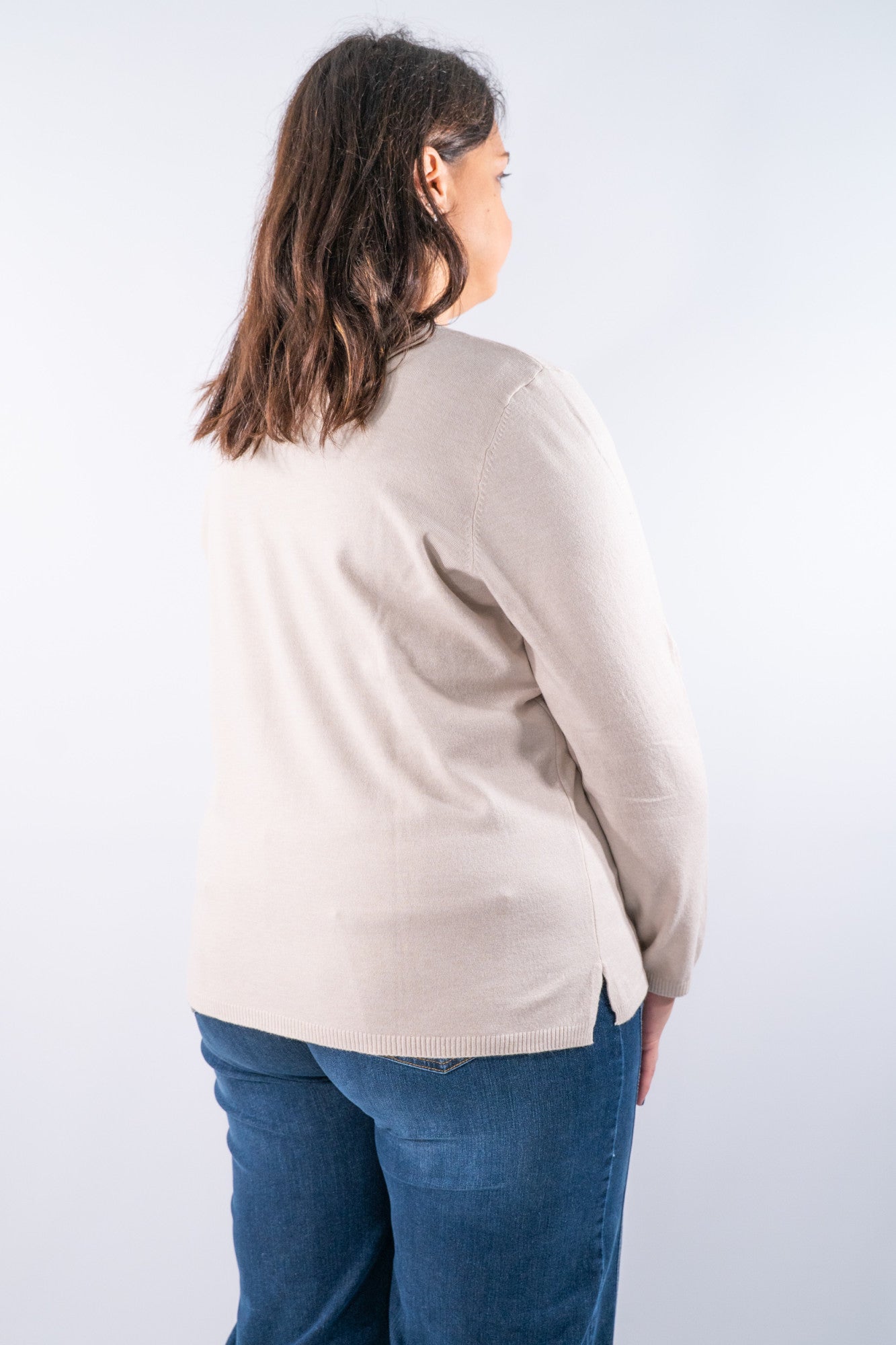 Maglia scollo a V con spacchi