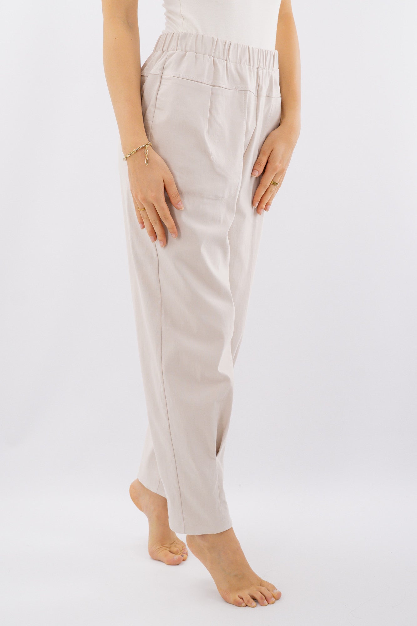 Pantalone ad ovetto in bengalina