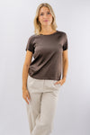 Blusa elegante in viscosa satinata