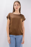 Blusa in viscosa satinata