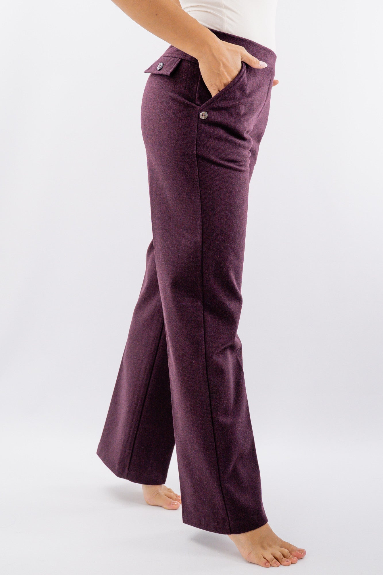 Pantalone punto roma in mano lana