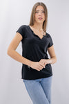 T-shirt Serafino in cotone