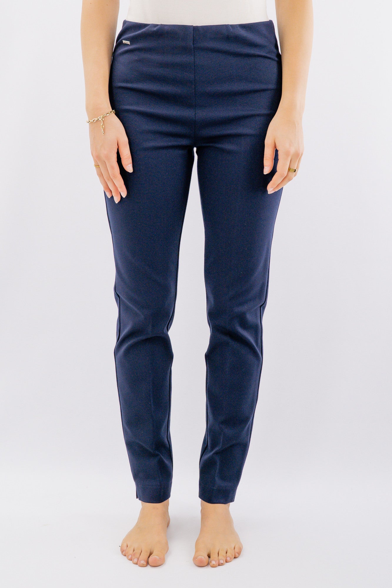 Pantalone in punto milano elasticizzato