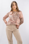 Blusa in texture ad effetto satinato fantasia Paisley