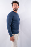 Maglia girocollo con toppe e doppio collo