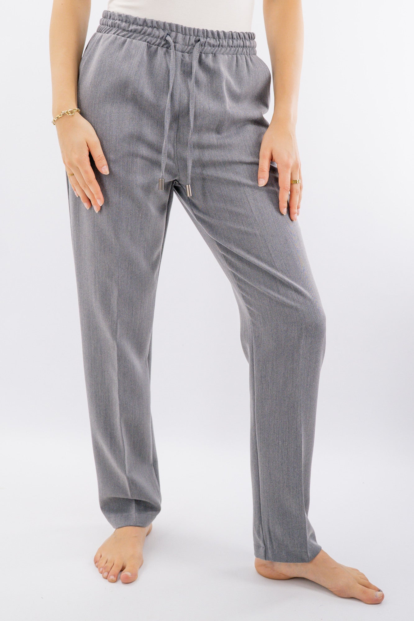 Pantalone elegante con elastico e coulisse