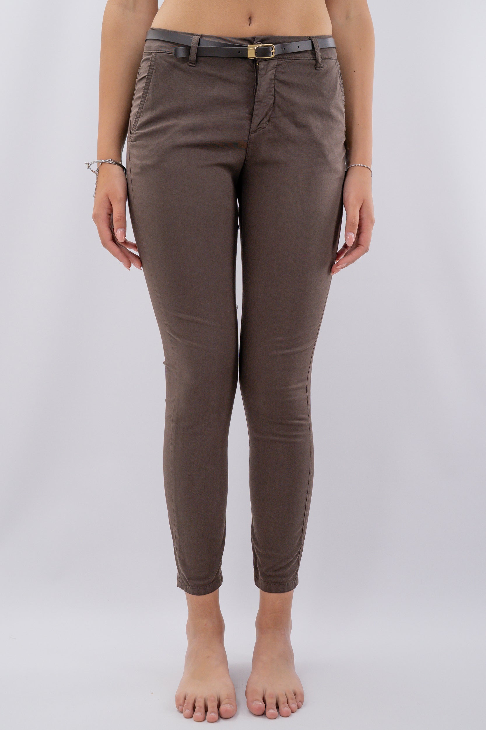 Pantaloni chino in tela di cotone