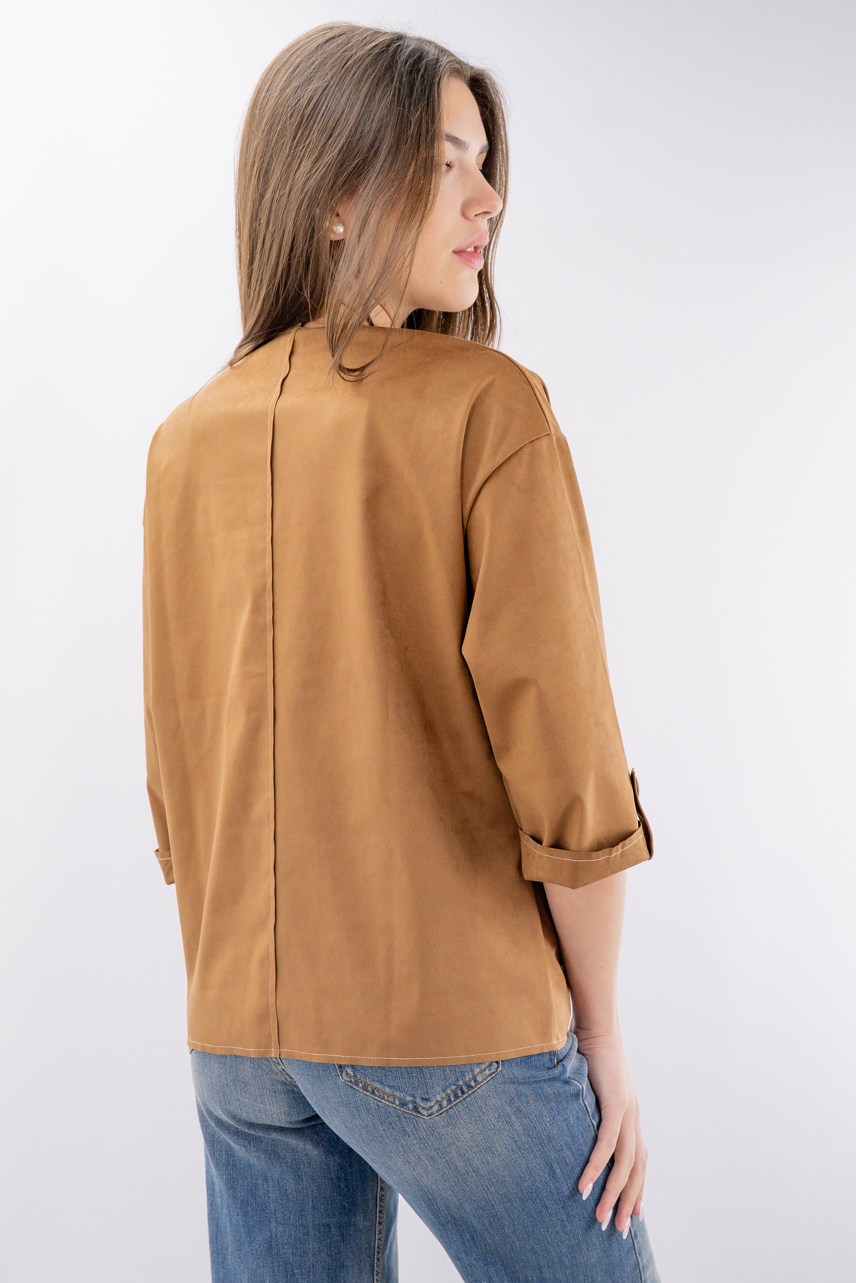 Blazer ad effetto alcantara