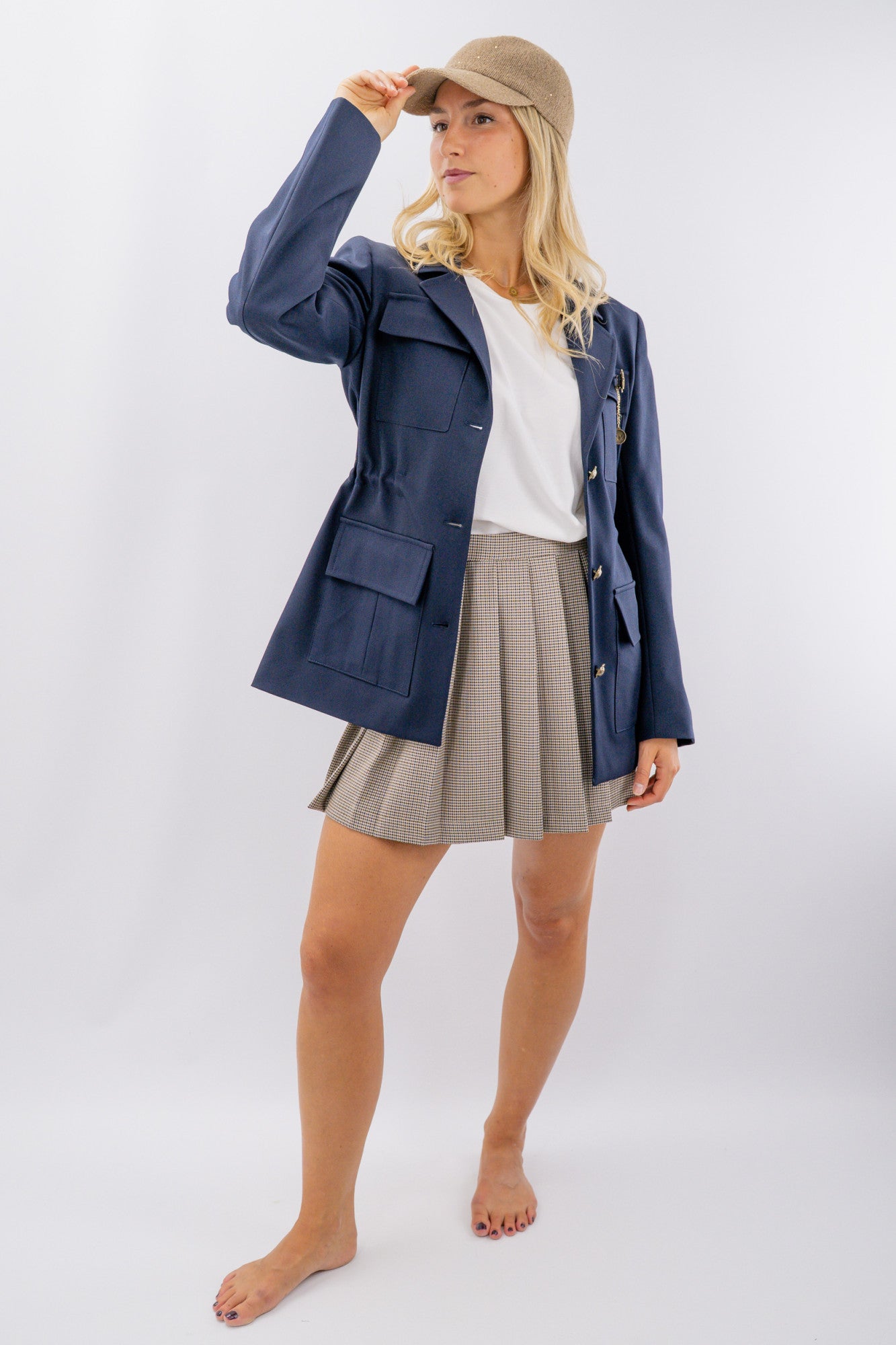 Giacca militare foderata con coulisse