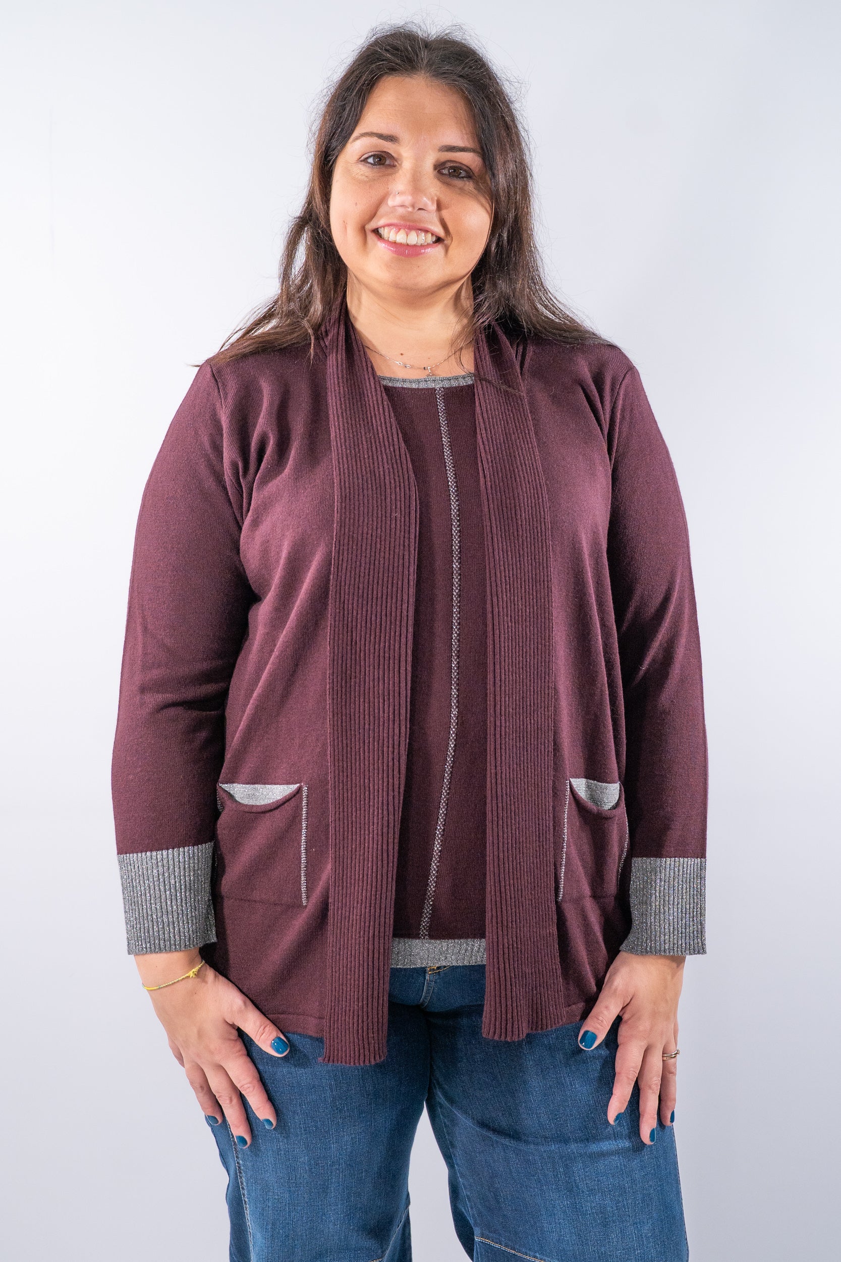 Maglia effetto twin‑set