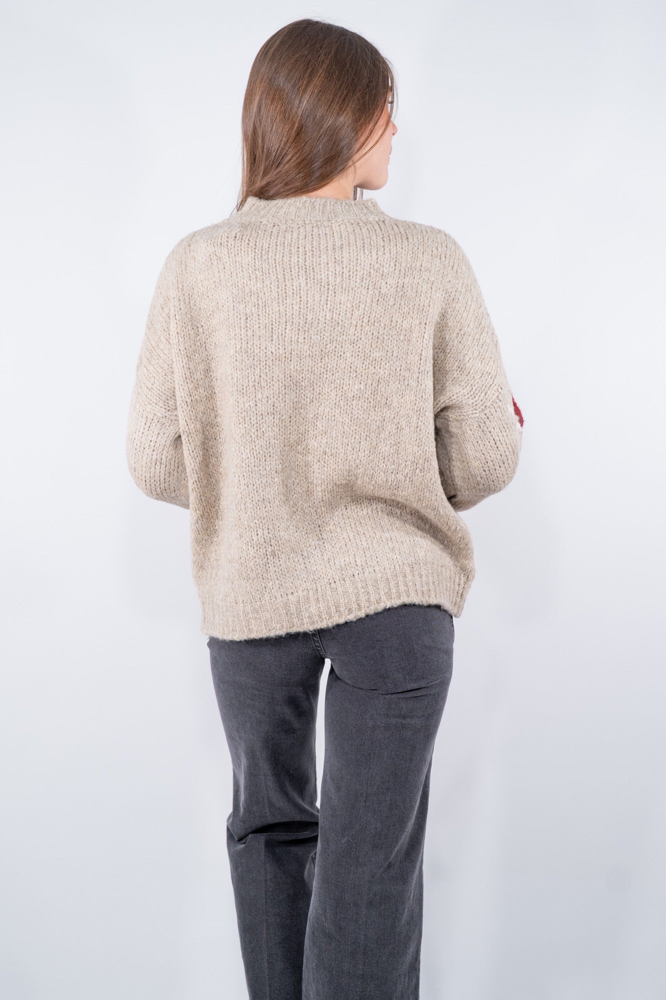 Maglione  con losanghe a contrasto