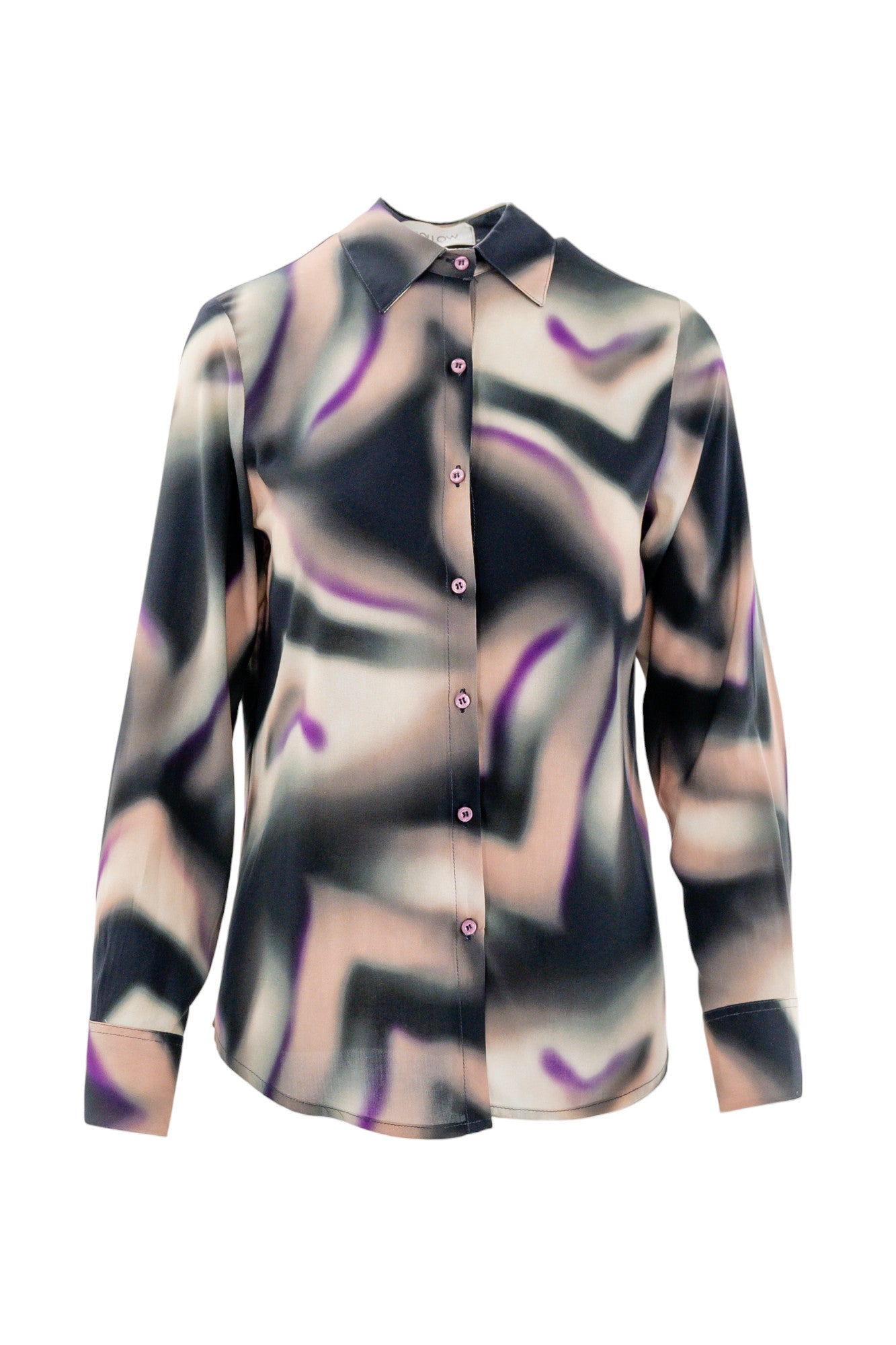 Camicia in fantasia astratta multicolor