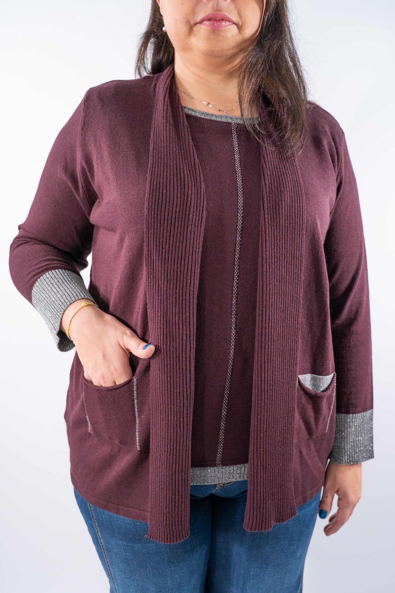 Maglia effetto twin‑set