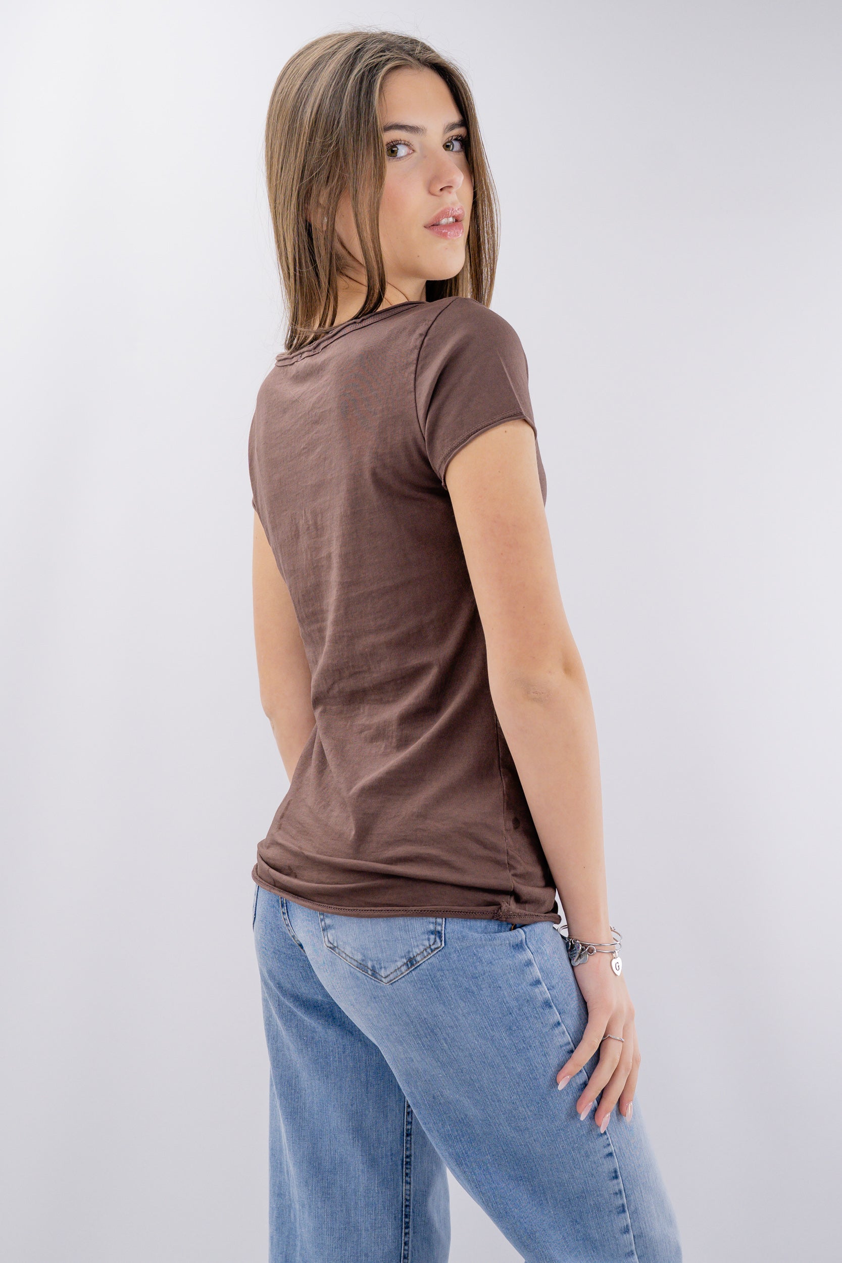 T-shirt Serafino in cotone