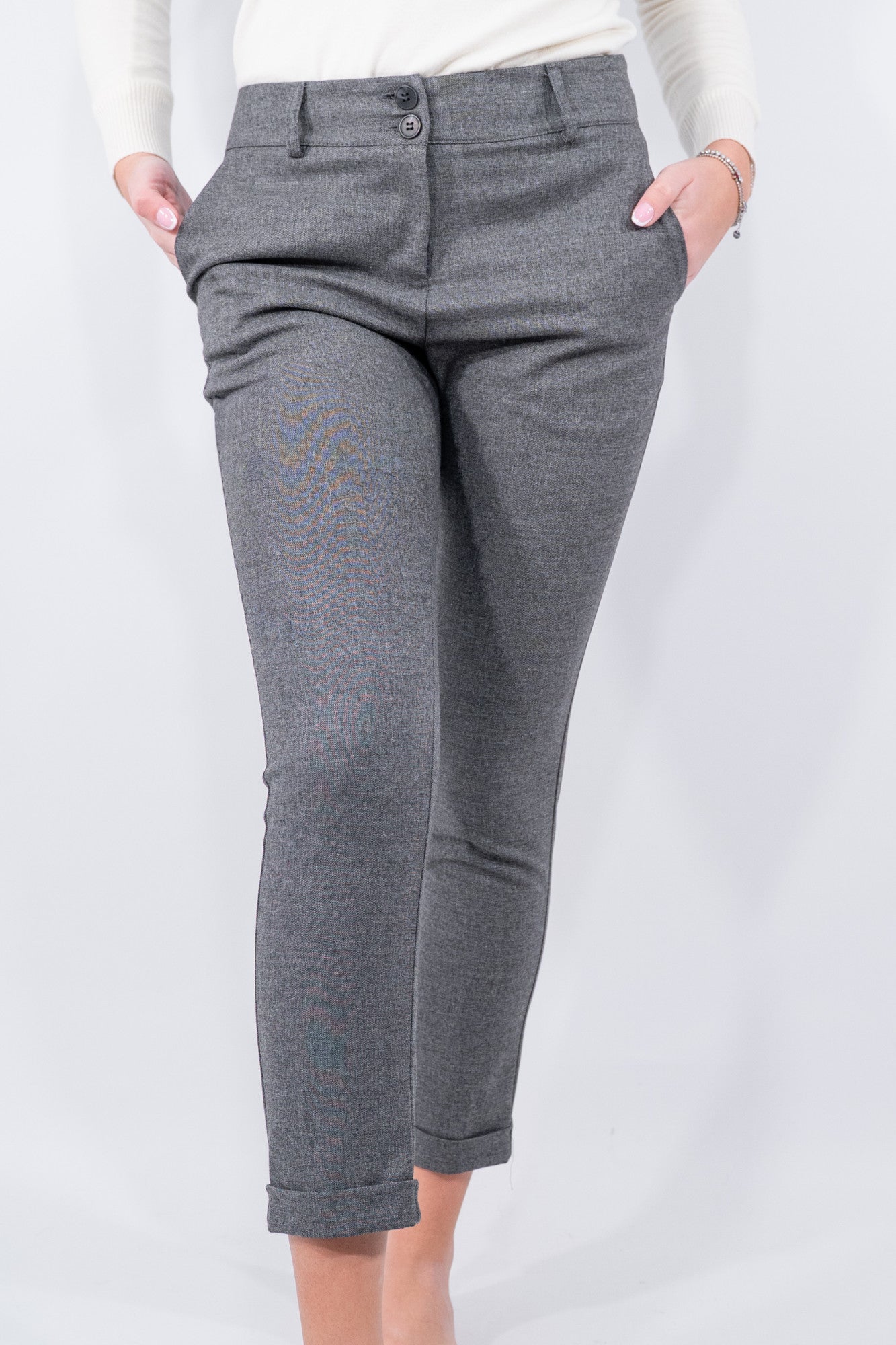 Pantalone sartoriale con balza