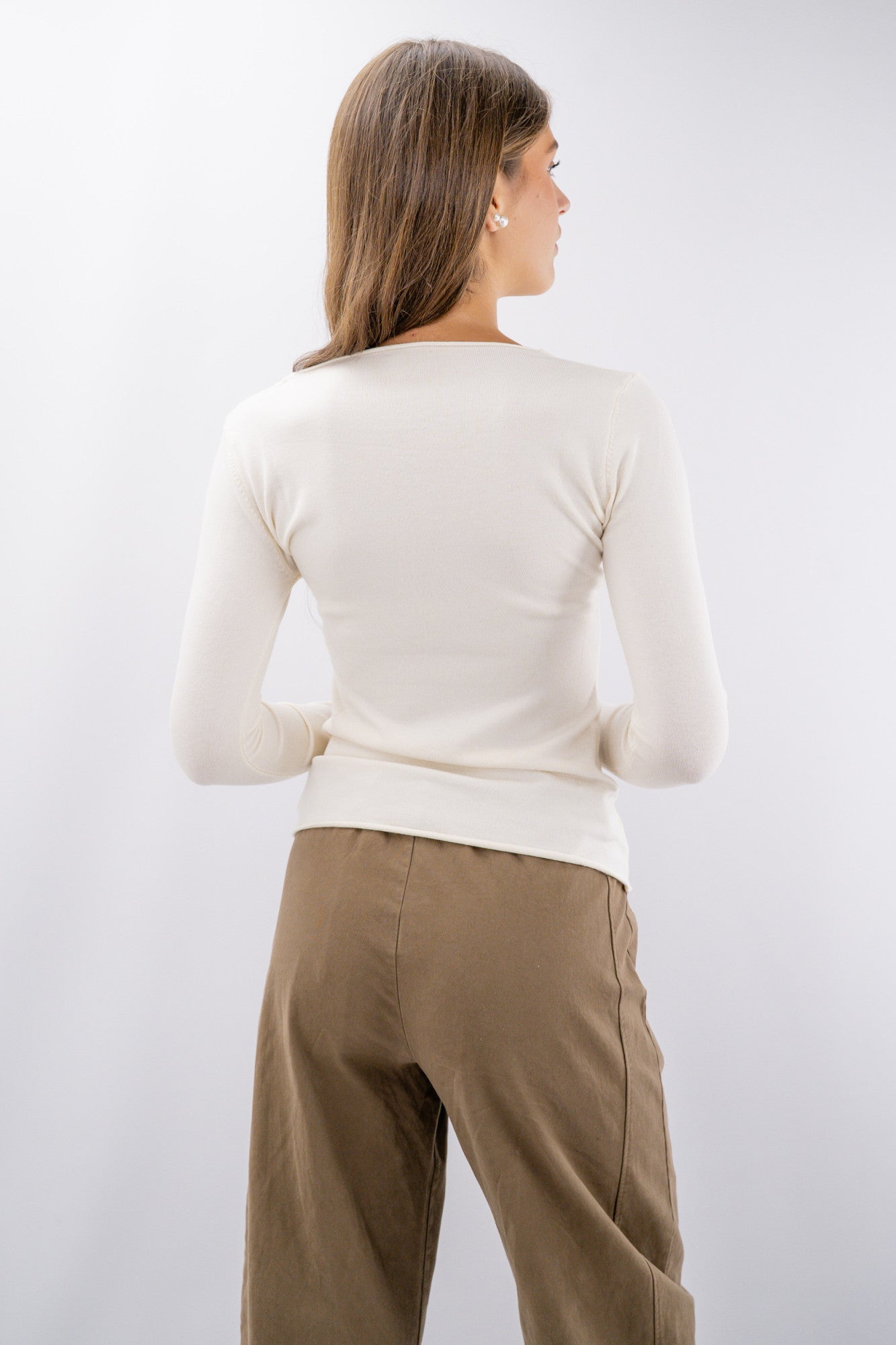Maglia scollo a V slim