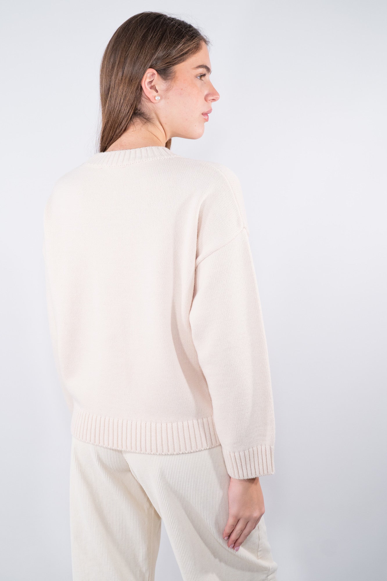 Maglia girocollo con motivo orsetto